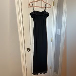 Vintage 90’s formal dress, Niki by Niki Livas slip dress, satin trim